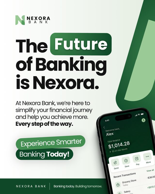 Nexora Bank Carousel Post 01, a Finance social media post designed by StudioEDT